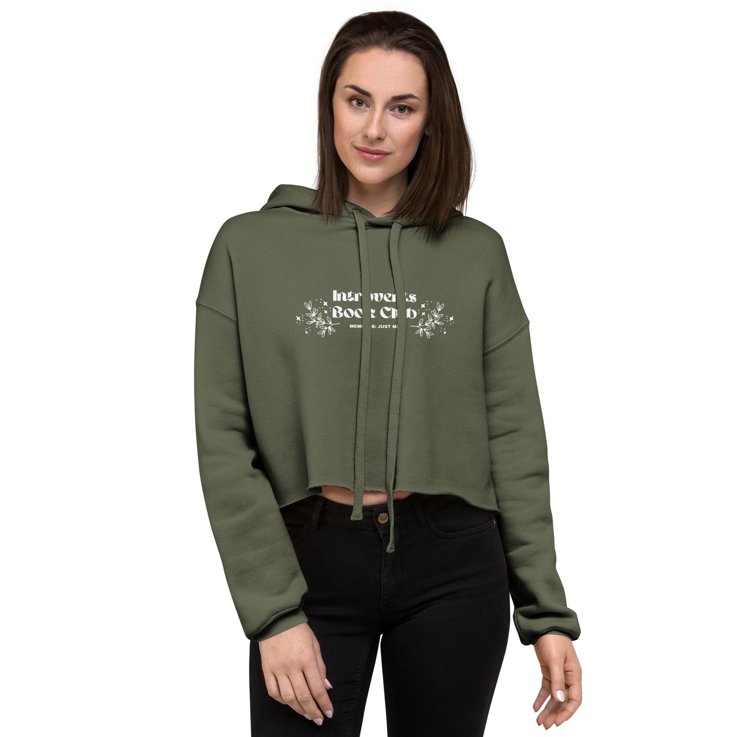 Introverts Book Club Crop Hoodie