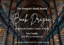 Load image into Gallery viewer, Book Dragon - 7.5oz Candle
